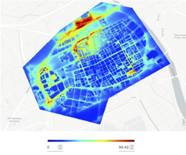 Heat mapping - IoT Sensors - Bettair Cities image.